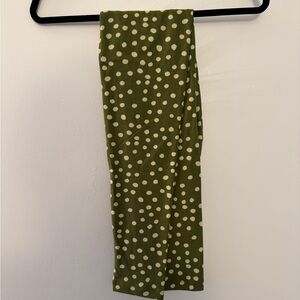 LuLaRoe OS Leggings - Green polka dots